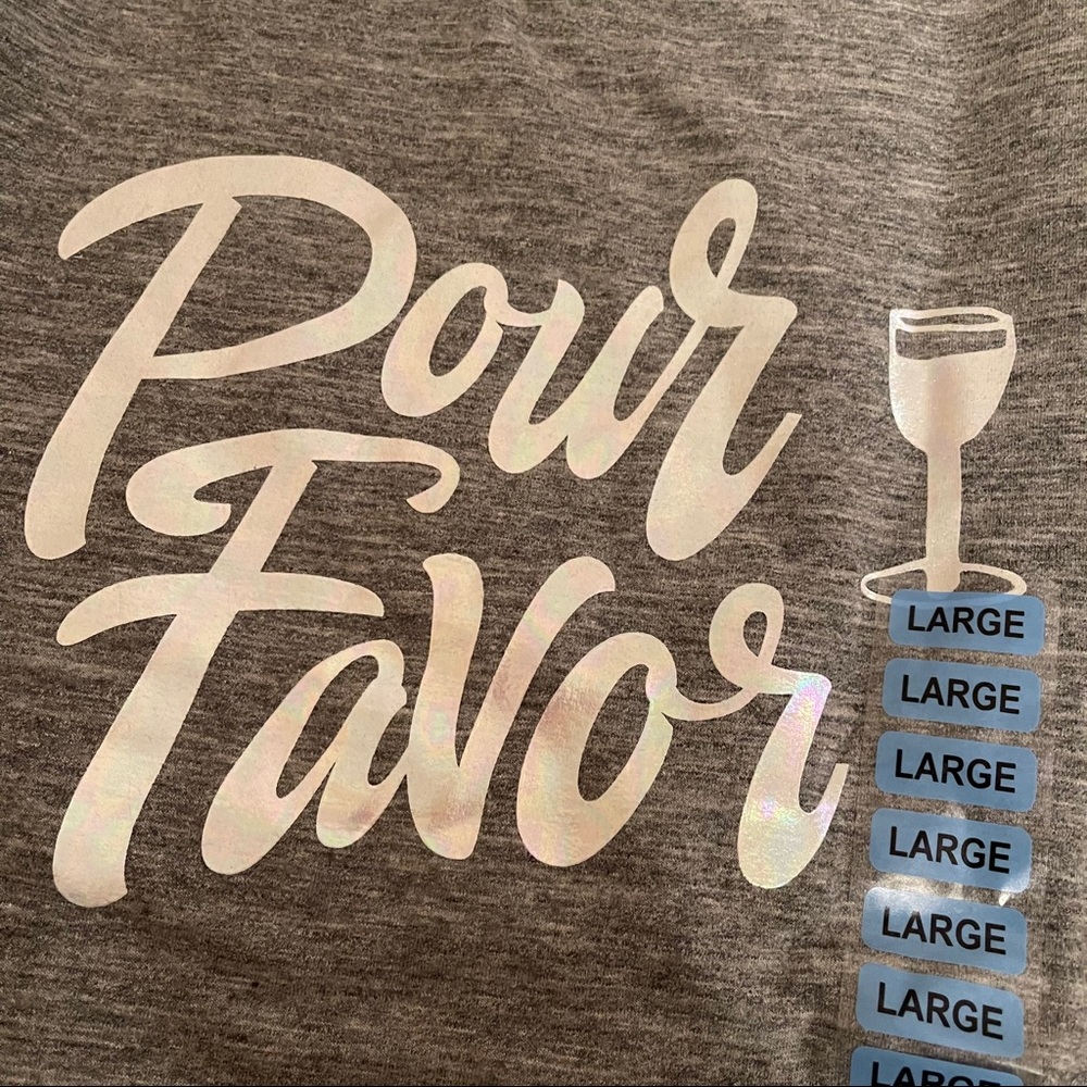 NWT Wildfox Pour Favor Wine Grey Sweatshirt Med Lg - Picture 9 of 13